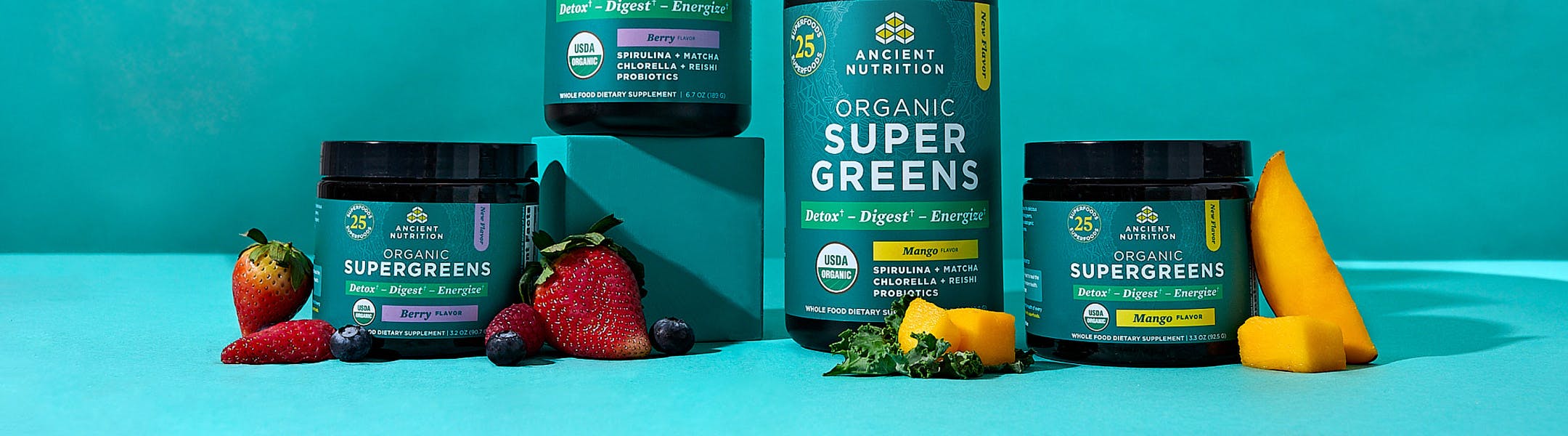 organic supergreens mango and berry