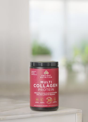 Bottles of multi collagen protein powder