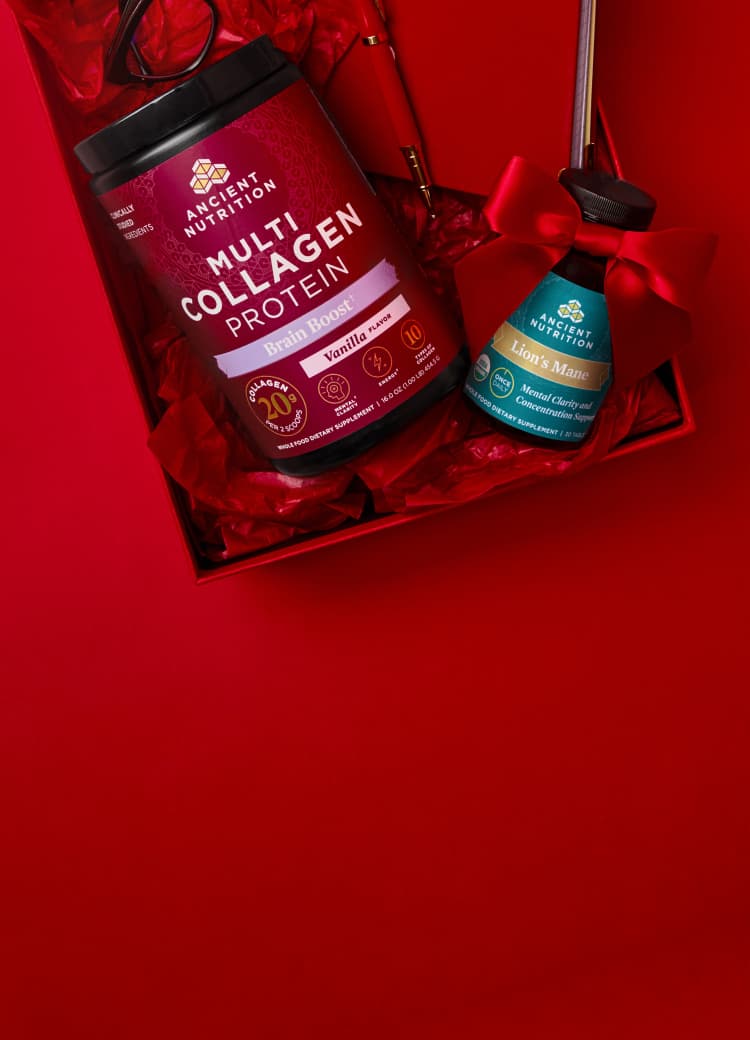 Holiday bundle in a red gift box