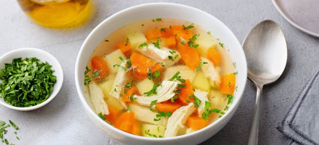Cleansing, Detox Soup with Chicken and Bone Broth