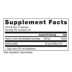 Vitamin C Supplement Label