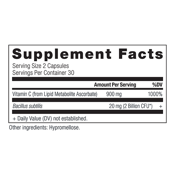 vitamin c  supplement label 