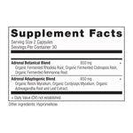 Adrenal Capsules supplement label