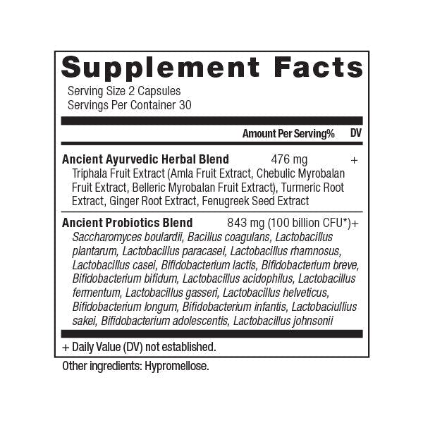 ancient probiotics ultimate supplement label
