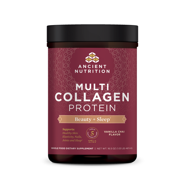multi collagen protein beauty sleep powder front of bottle image