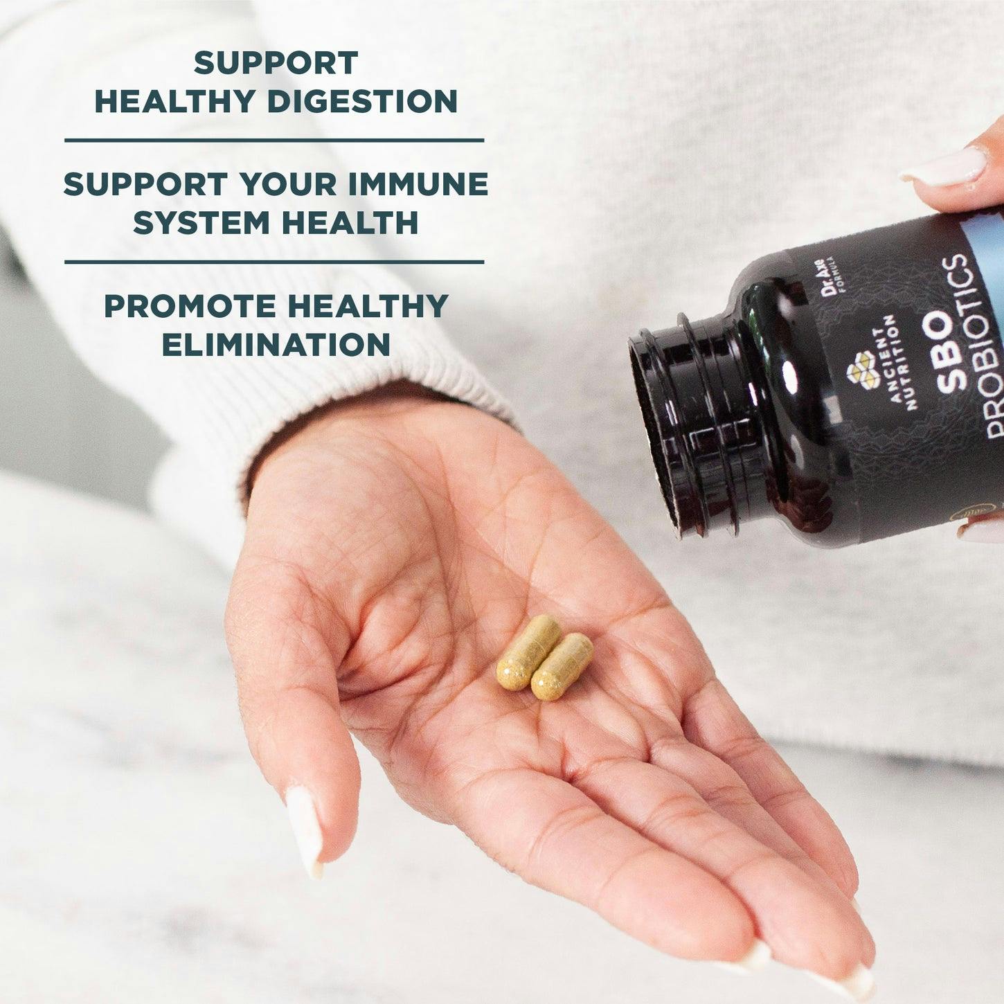 sbo probiotics ultimate in palm of hand