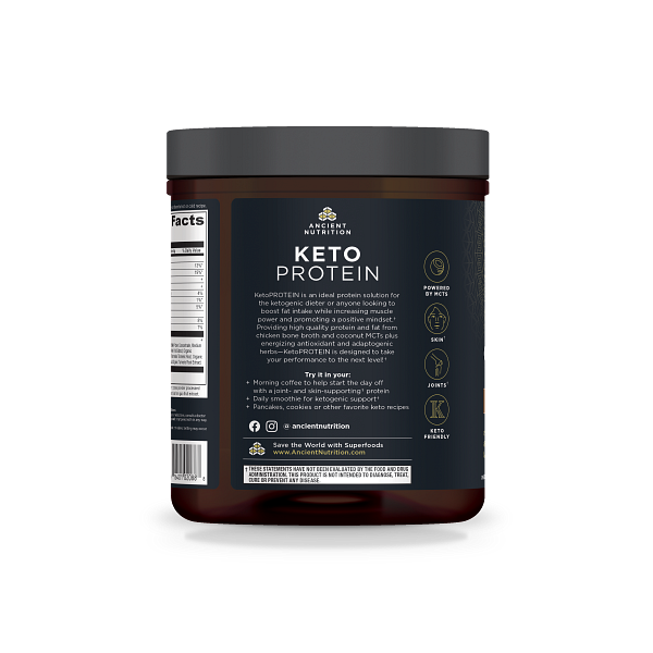 Keto Protein Chocolate side of bottle