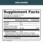 collagen peptides unflavored supplement label