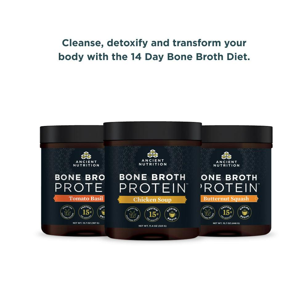 3 tubs of bone broth protein savory
