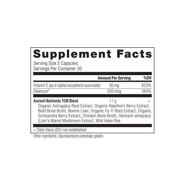 Vitamin E capsules supplement label