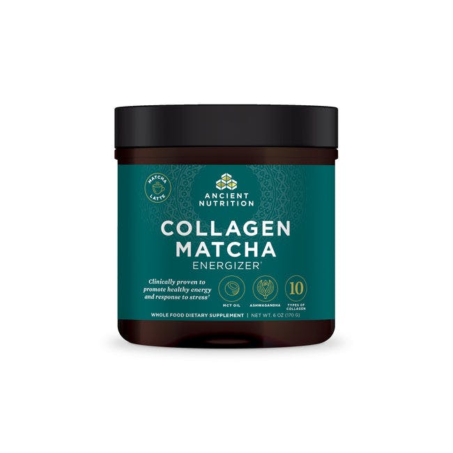 collagen matcha energizer front of bottle 
