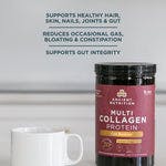 multi collagen protein lemon ginger next to coffee mug