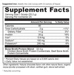 bone broth protein 20 serv supplement facts label