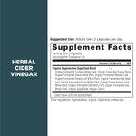 herbal cider vinegar supplement label