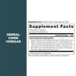 herbal cider vinegar capsules supplement label