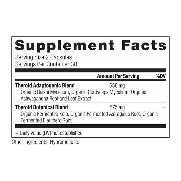 Thyroid Capsules supplement label