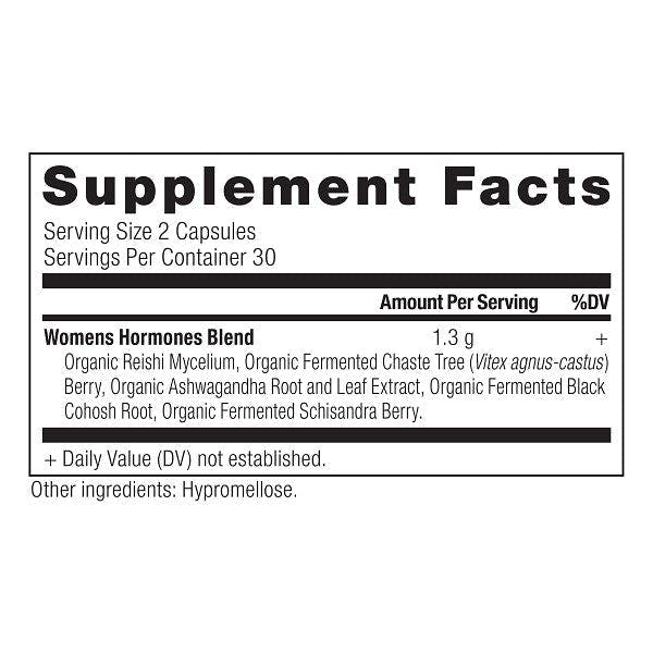 Women’s Hormone Balance Capsules supplement label