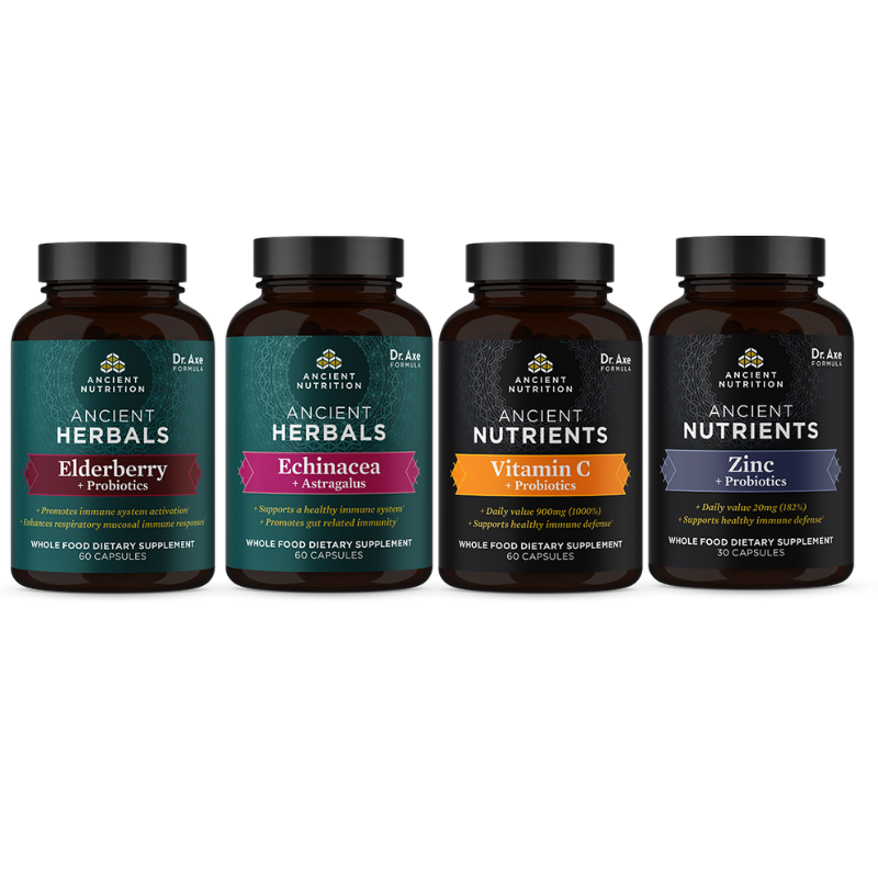 4 bottles of ancient nutrition immune support supplements