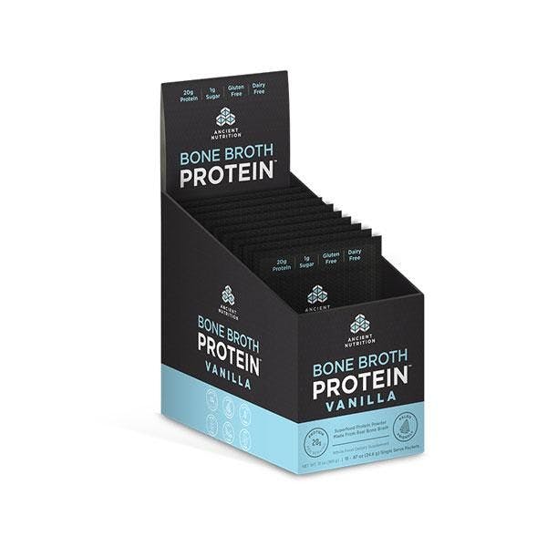 bone broth protein vanilla single packs