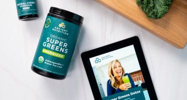 supergreens products next to an ipad