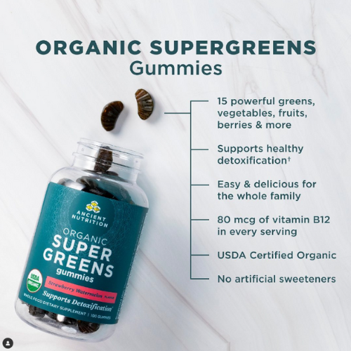 organic supergreens gummies