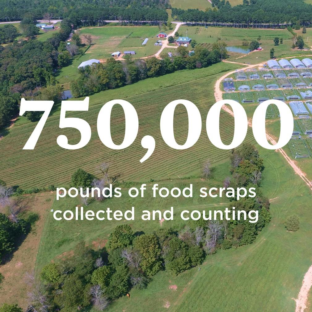 750,000 pounds of food scraps collected and counting