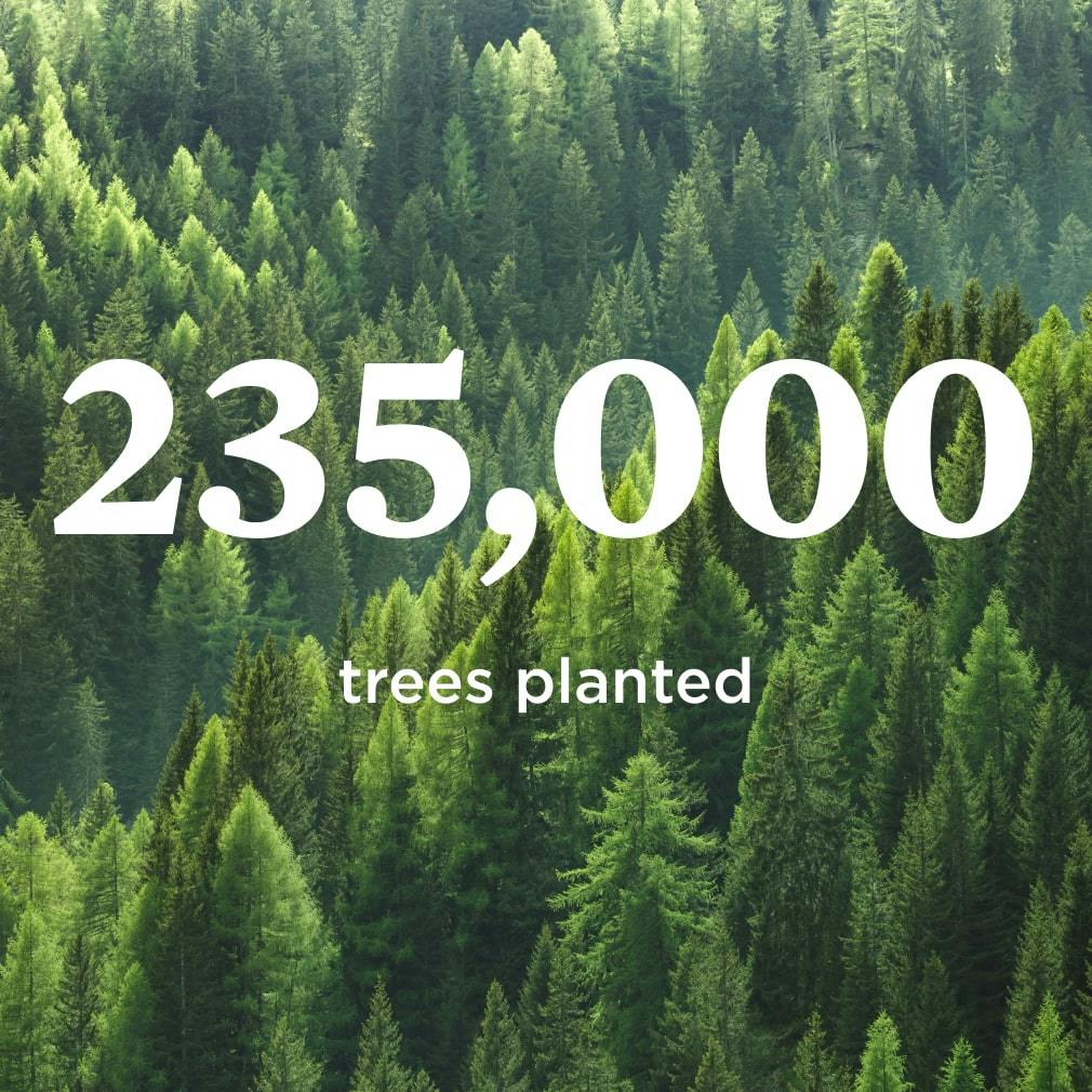 235,000 trees planted