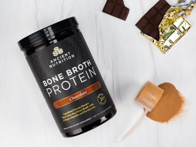 bottle of Bone Broth Protein Chocolate