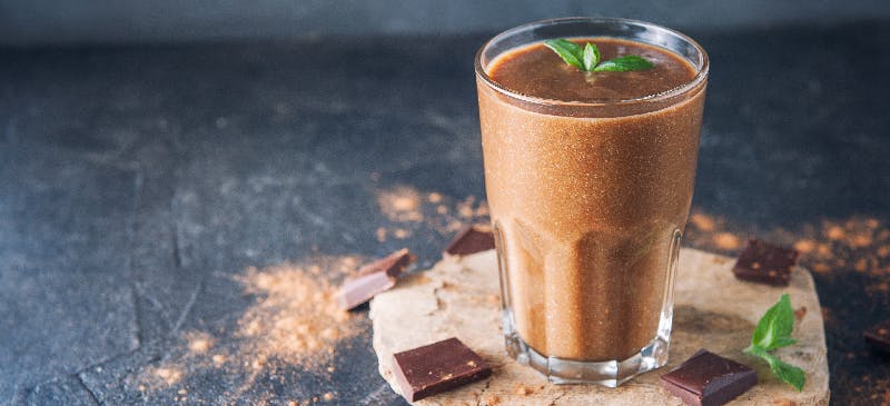 Dark chocolate protein smoothie
