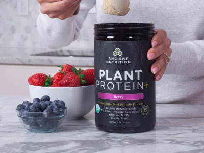 bottle of Plant Protein+ Berry